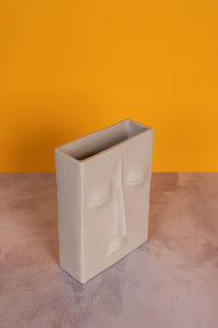 Stone-Faced Ceramic Vase
