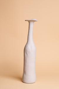 Stone Grey Tall Wonky Ceramic Vase