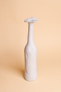 Stone Grey Tall Wonky Ceramic Vase