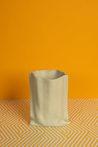 Mint Paperbag Ceramic Vase (22,5cm)