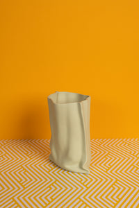 Mint Paperbag Ceramic Vase (22,5cm)