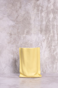Yellow Paperbag Ceramic Vase (24cm)