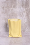 Yellow Paperbag Ceramic Vase (24cm)