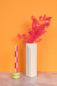 Cream Skyscraper Ceramic Vase (30cm)