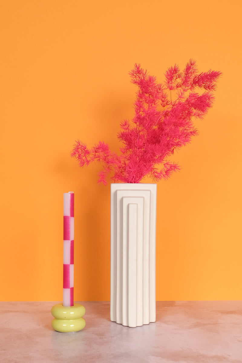 Cream Skyscraper Ceramic Vase (30cm)