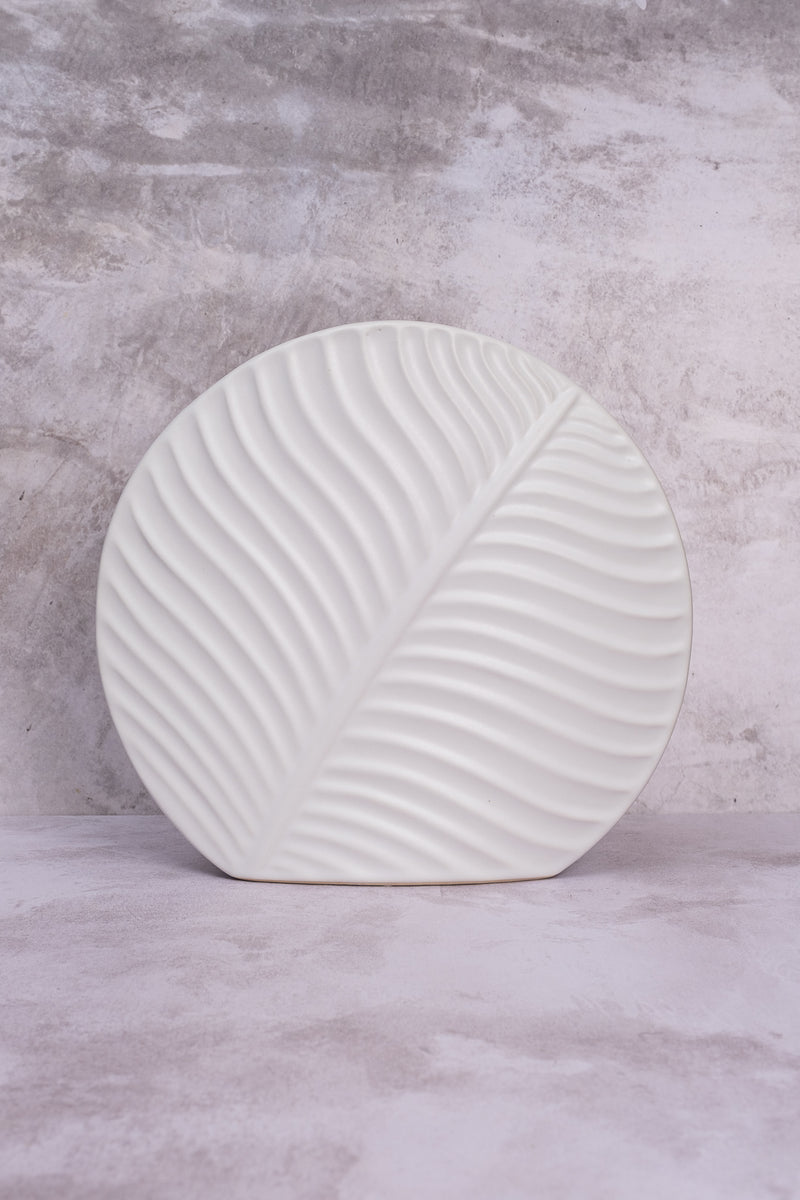 Large White Valence Ceramic Vase (31cm)