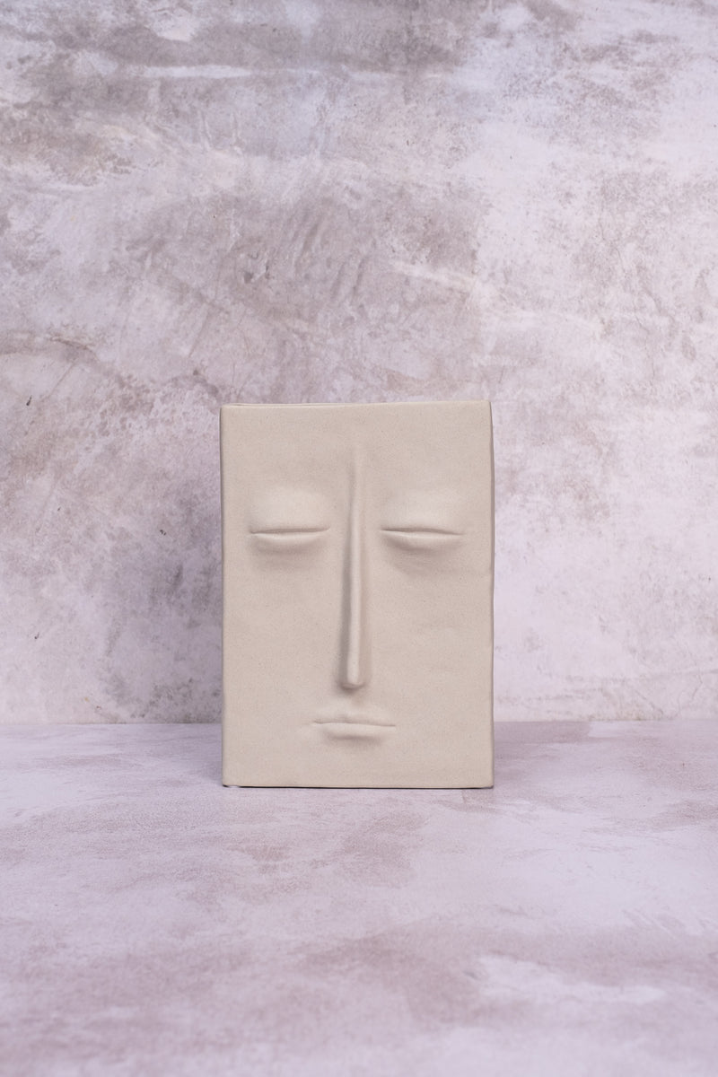 Stone-Faced Ceramic Vase