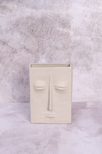 Stone-Faced Ceramic Vase