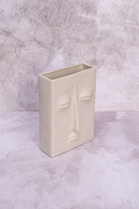 Stone-Faced Ceramic Vase