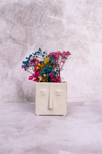 Stone-Faced Ceramic Vase