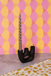 Trio Black Avignon Ceramic Candlestick