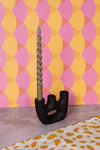 Trio Black Avignon Ceramic Candlestick