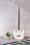 Duet White Avignon Ceramic Candlestick