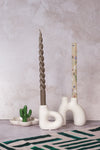 Single White Avignon Ceramic Candlestick (10cm)