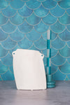 Flat White Nantes Ceramic Vase (21cm)