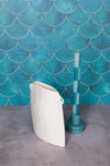 Flat White Nantes Ceramic Vase (21cm)