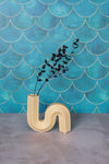 Small Cream Cannes Ceramic Vase (14cm)