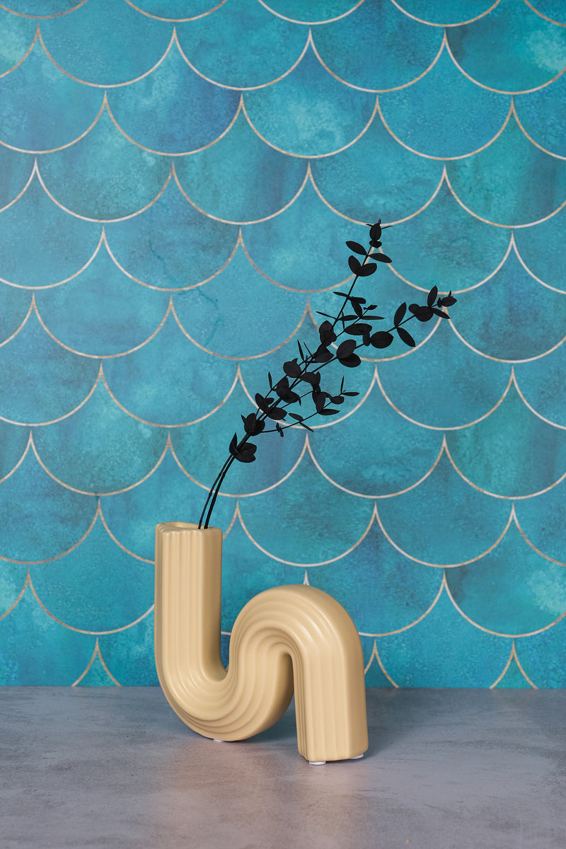 Small Cream Cannes Ceramic Vase (14cm)