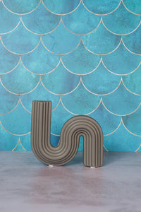 Small Grey Cannes Ceramic Vase (14cm)