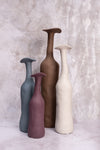 Tall Brown Wonky Ceramic Vase (Large)