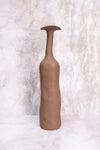 Tall Brown Wonky Ceramic Vase (Large)