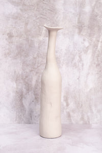 Stone Grey Tall Wonky Ceramic Vase