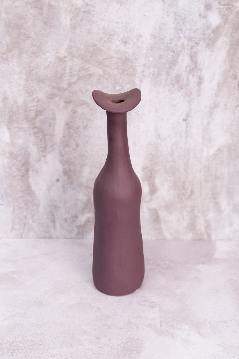 Purple Wonky Ceramic Vase
