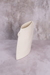 Flat White Nantes Ceramic Vase (21cm)
