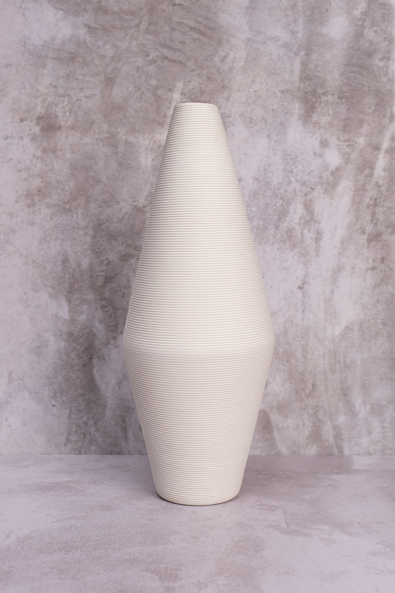 Shapely White Venice Ceramic Vase