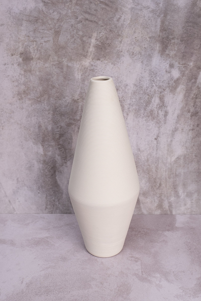 Shapely White Venice Ceramic Vase