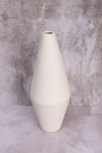 Shapely White Venice Ceramic Vase