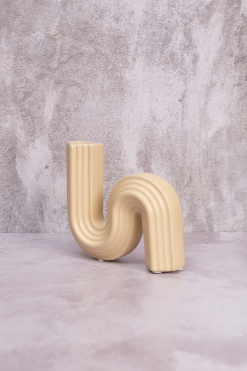 Small Cream Cannes Ceramic Vase (14cm)