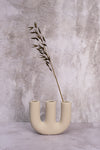Triple Cream Ceramic Vase