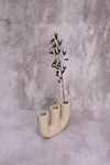 Triple Cream Ceramic Vase