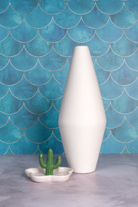 Shapely White Venice Ceramic Vase