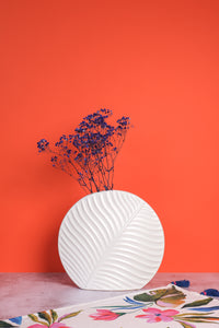 Large White Valence Ceramic Vase (31cm)