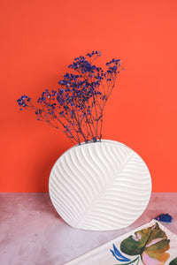 Large White Valence Ceramic Vase (31cm)