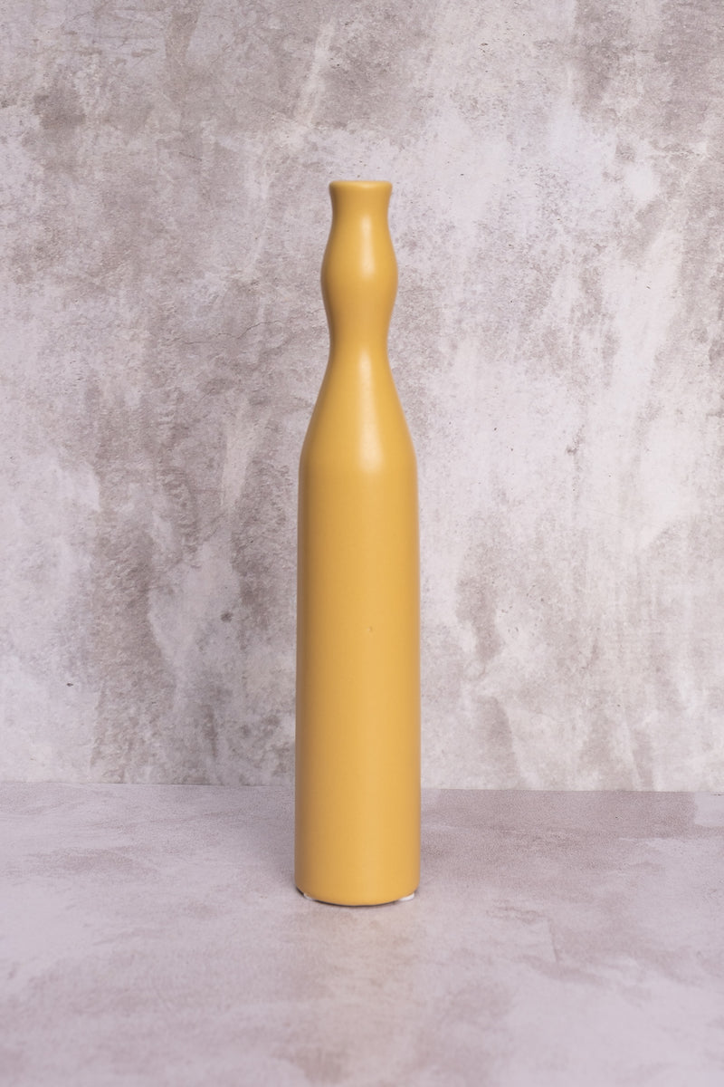 Tall Yellow Nordic Ceramic Vase (32cm)