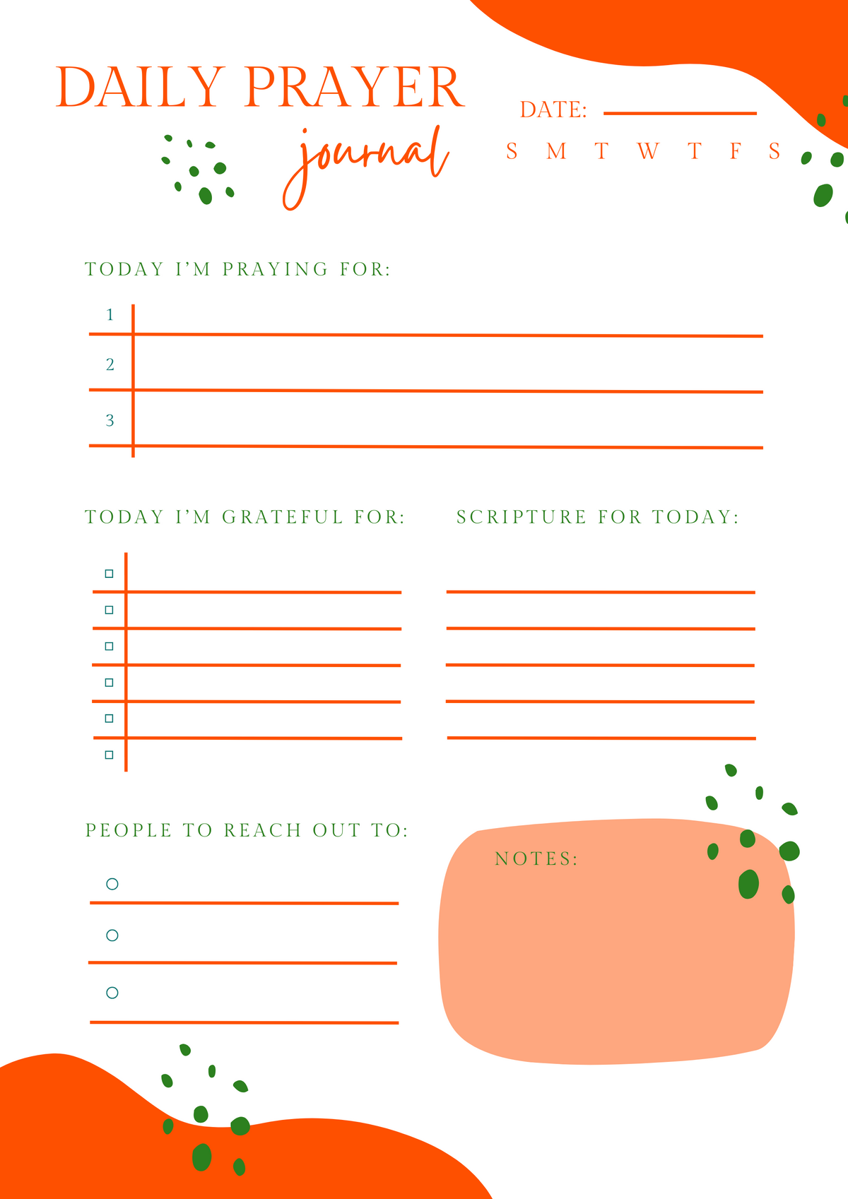 Daily Prayer Templates