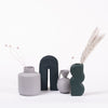 Navy Wave Ceramic Vase