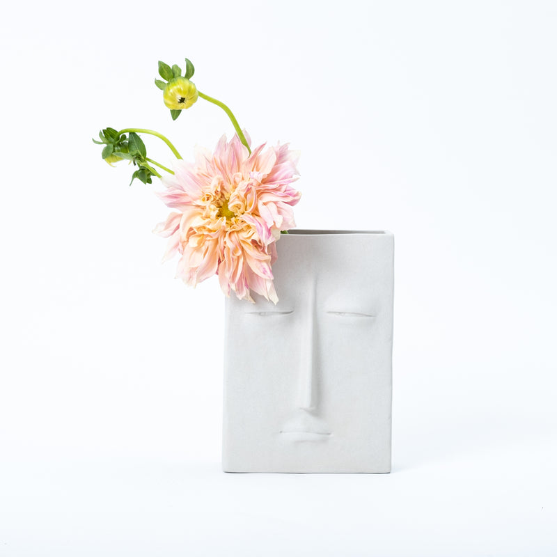 Stone-Faced Ceramic Vase