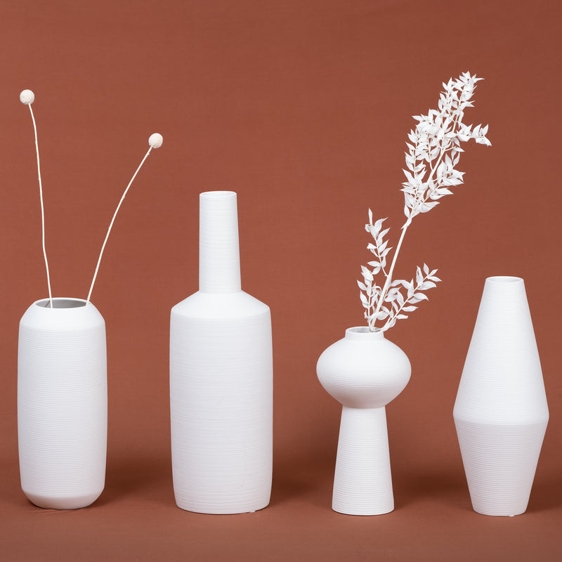 Shapely White Venice Ceramic Vase