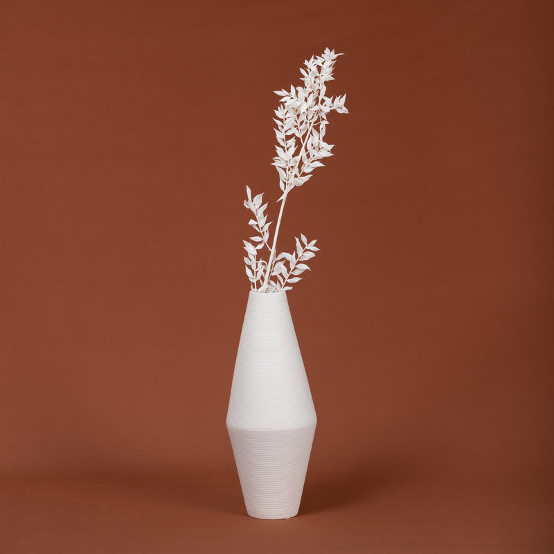 Shapely White Venice Ceramic Vase