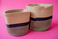Budapest Two-Tone Basket (Medium)(23cm x 23cm)